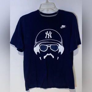 NIKE Reggie Jackson Hall of Fame T Shirt New York Yankees Large Silhouette